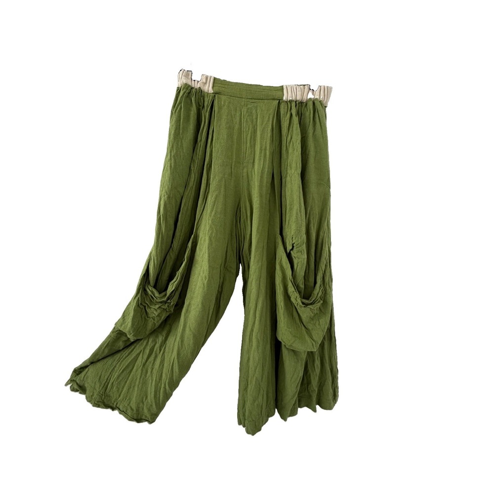 Free People Moonflower Balloon Pants Womens XS Olive Green Pull On Pockets